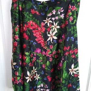 New Liz Claiborne Plus Floral Skirt 2x